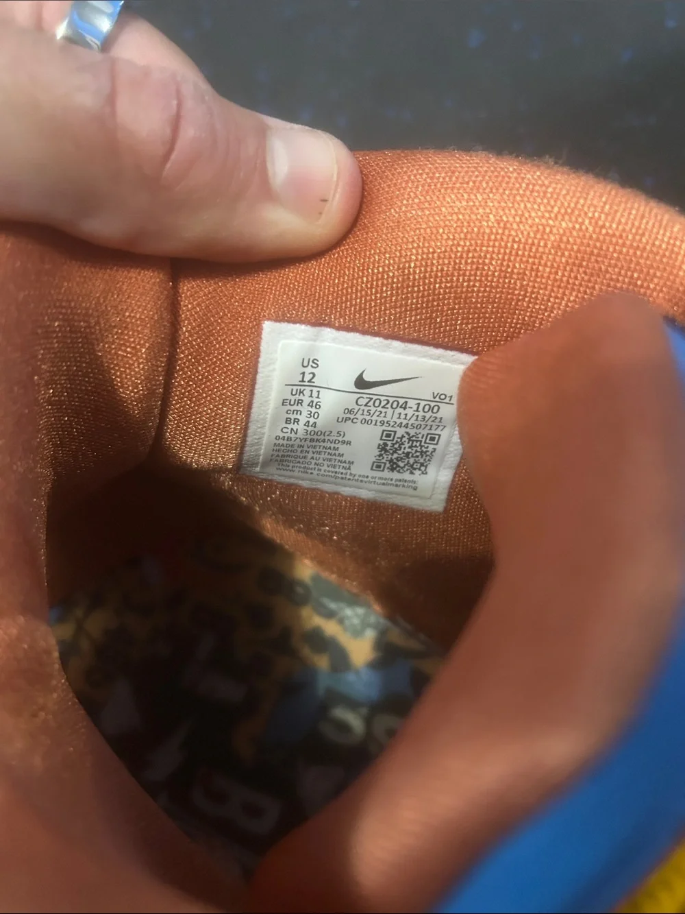 Nike Kyries Multicolor Graphic Athletic Sneakers with Yellow Laces